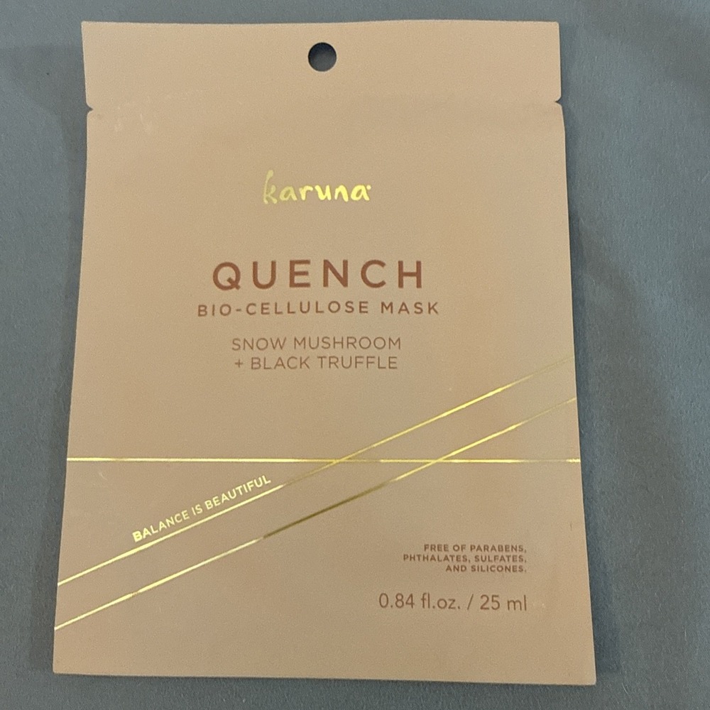 Karuna Skin Quench Bio-Cellulose Mask Hyaluronic Acid Blend Plant Peptide